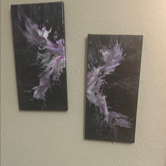 Abstract Gold and Silver Canvas Art - Picture 4 of 4